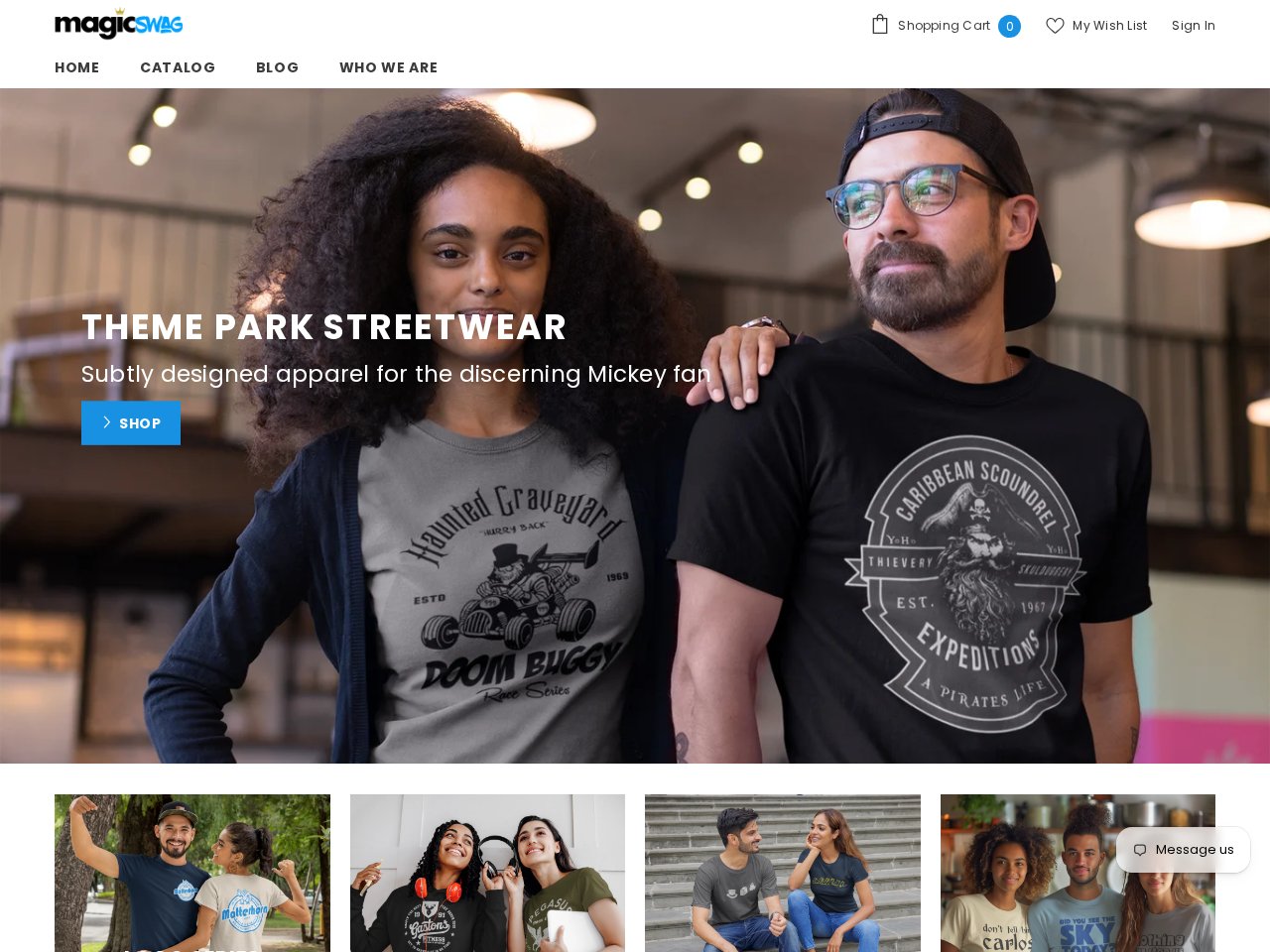 Magic Swag website screenshot
