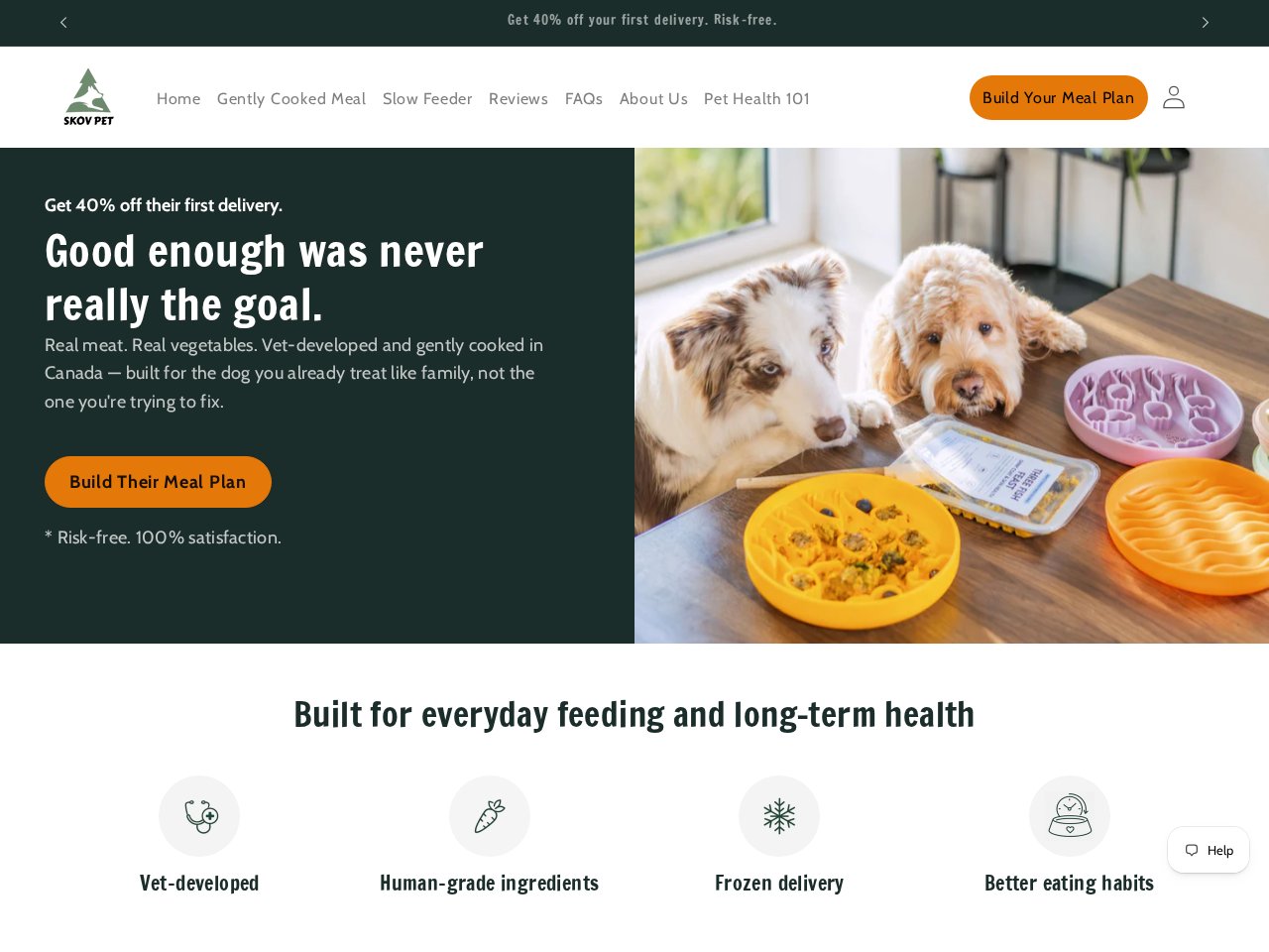 Skov Pet website screenshot